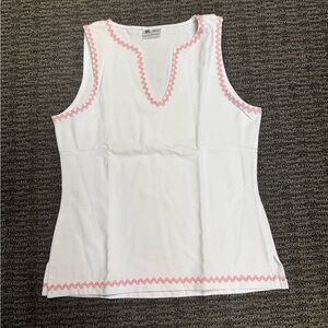 White and pink tank top